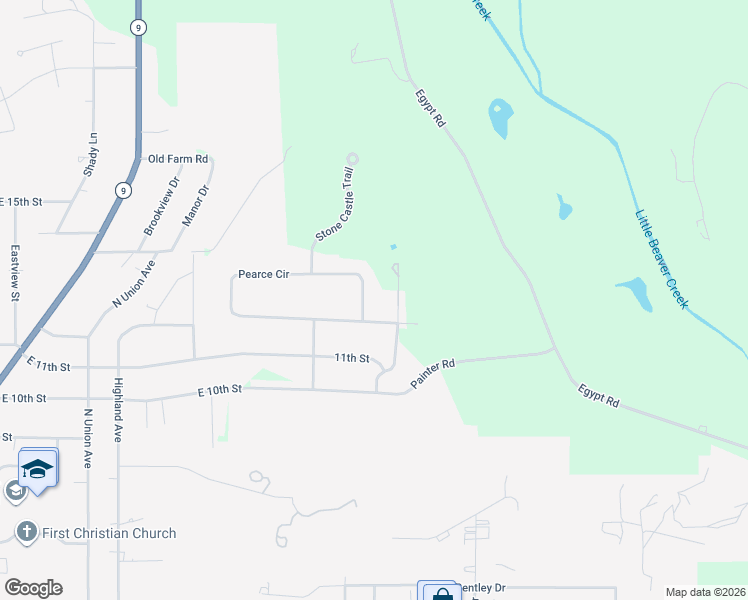 map of restaurants, bars, coffee shops, grocery stores, and more near 2142 Pearce Circle in Salem