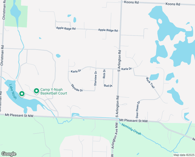 map of restaurants, bars, coffee shops, grocery stores, and more near 5803 Starview Drive in Clinton