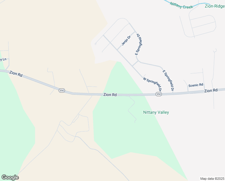 map of restaurants, bars, coffee shops, grocery stores, and more near 2439 Zion Road in Bellefonte