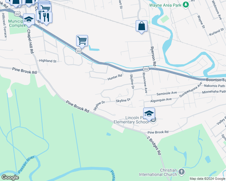 map of restaurants, bars, coffee shops, grocery stores, and more near 52 Ryan Lane in Lincoln Park
