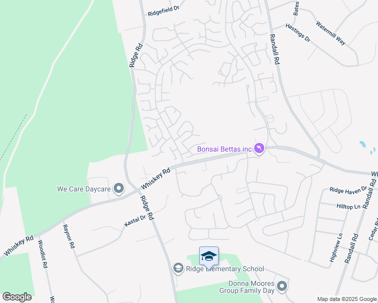 map of restaurants, bars, coffee shops, grocery stores, and more near 262 Berwick Court in Ridge