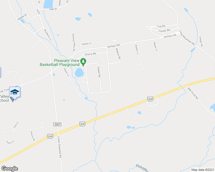 map of restaurants, bars, coffee shops, grocery stores, and more near 3057 Pleasant View Drive in Kunkletown