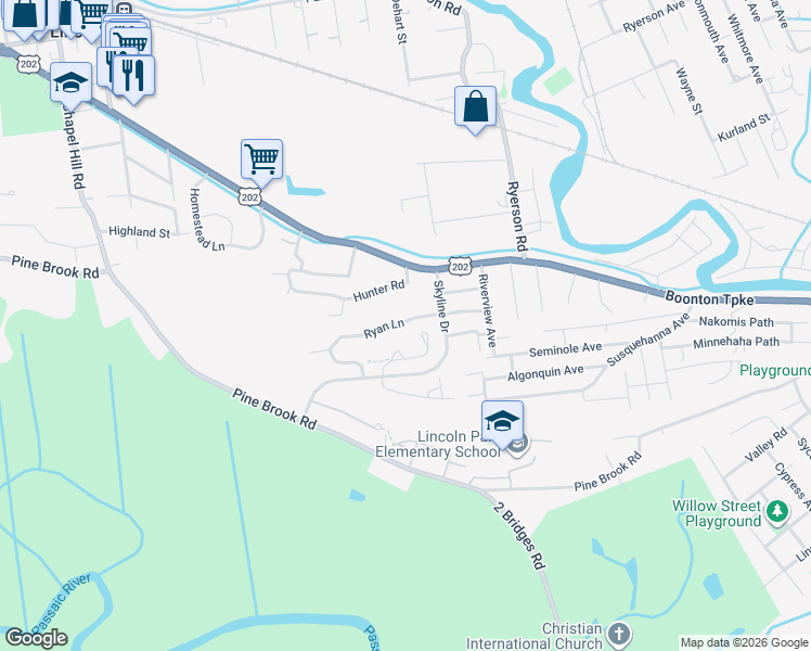 map of restaurants, bars, coffee shops, grocery stores, and more near 2 Jeremy Court in Lincoln Park