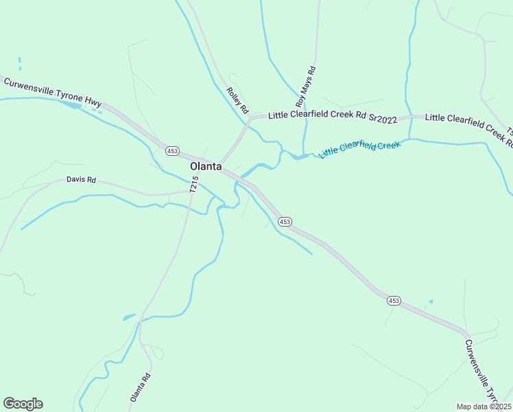map of restaurants, bars, coffee shops, grocery stores, and more near 9191 Curwensville Tyrone Highway in Olanta