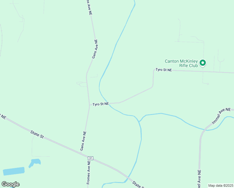 map of restaurants, bars, coffee shops, grocery stores, and more near 3925 Tyro Street Northeast in Canton