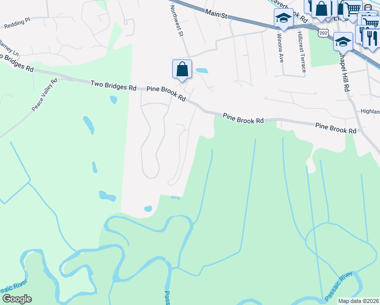 map of restaurants, bars, coffee shops, grocery stores, and more near 43 Robertson Way in Lincoln Park