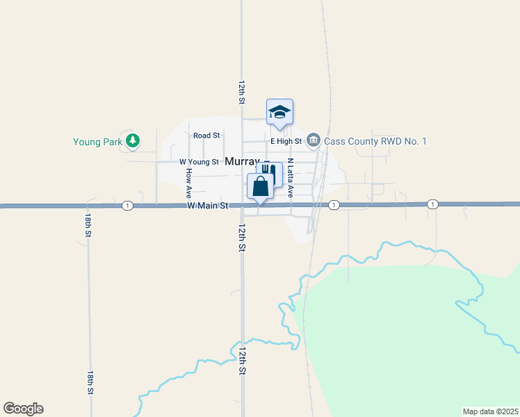 map of restaurants, bars, coffee shops, grocery stores, and more near 104 West Main Street in Murray