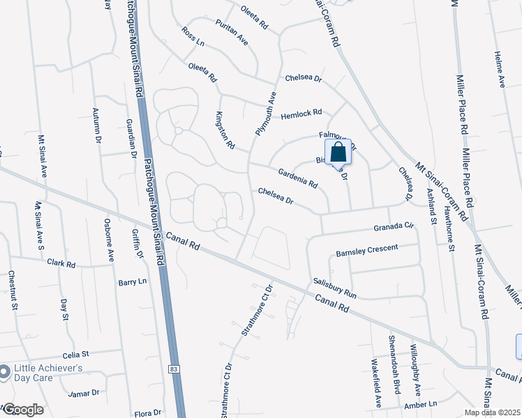 map of restaurants, bars, coffee shops, grocery stores, and more near 19 Plymouth Avenue in Mount Sinai