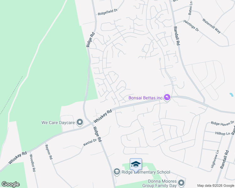 map of restaurants, bars, coffee shops, grocery stores, and more near 290 Cardiff Court in Ridge