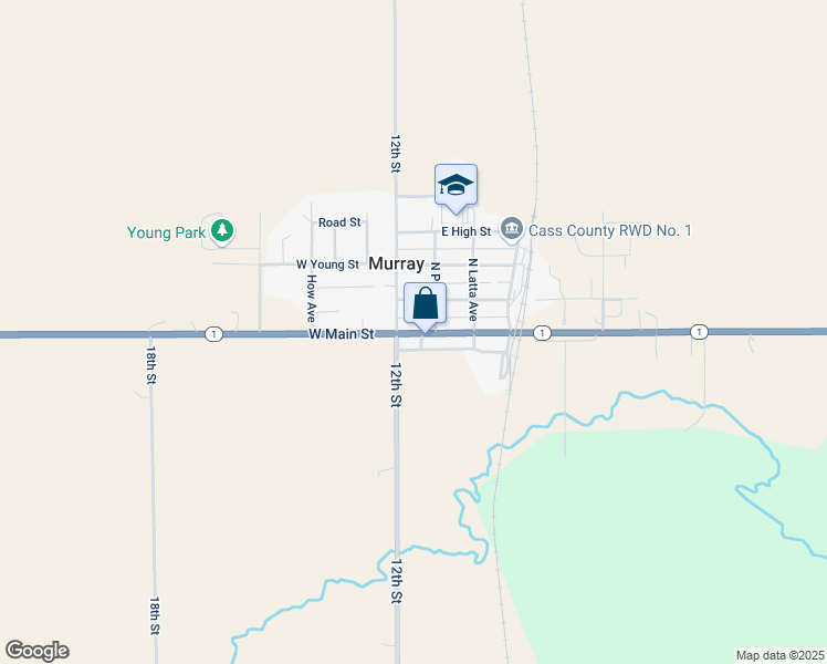 map of restaurants, bars, coffee shops, grocery stores, and more near 104 West Main Street in Murray