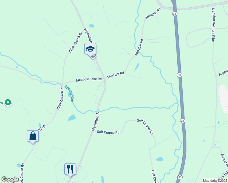 map of restaurants, bars, coffee shops, grocery stores, and more near 5438 Hamilton South in Saylorsburg