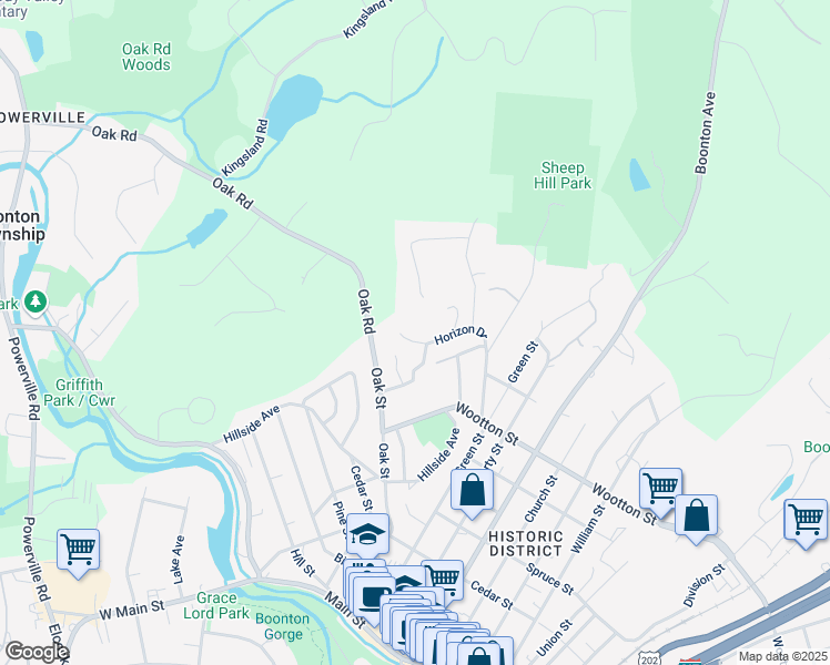 map of restaurants, bars, coffee shops, grocery stores, and more near 311 Horizon Drive in Boonton