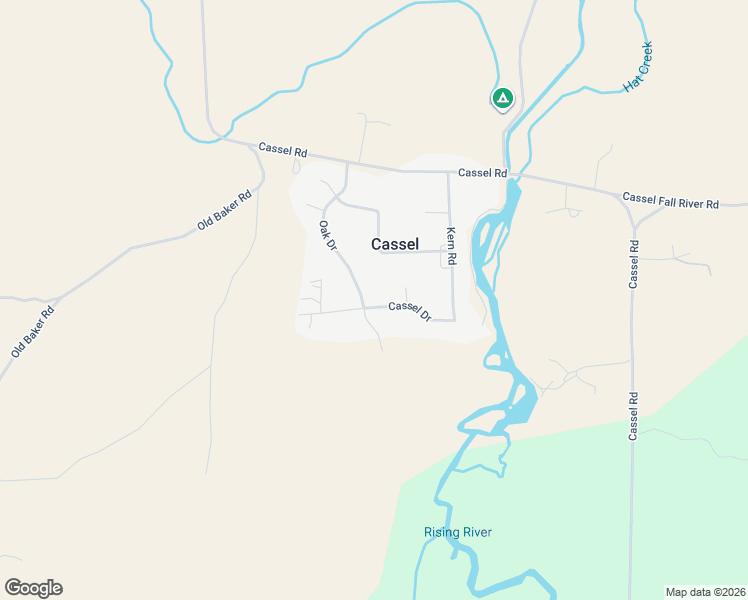 map of restaurants, bars, coffee shops, grocery stores, and more near 39890-39974 Oak Drive in Shasta