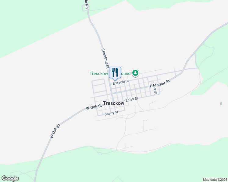 map of restaurants, bars, coffee shops, grocery stores, and more near 6 East Hemlock Street in Hazleton