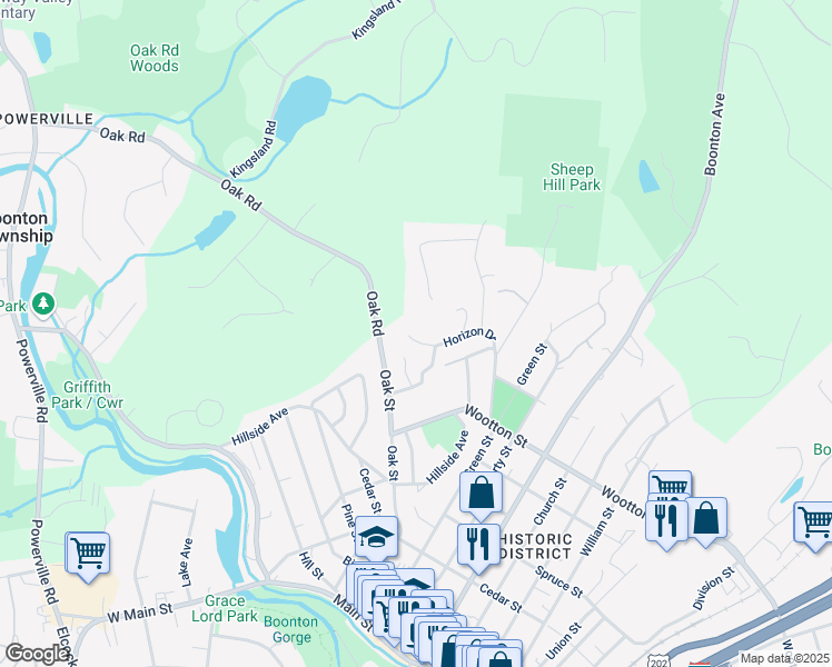 map of restaurants, bars, coffee shops, grocery stores, and more near 311 Horizon Drive in Boonton