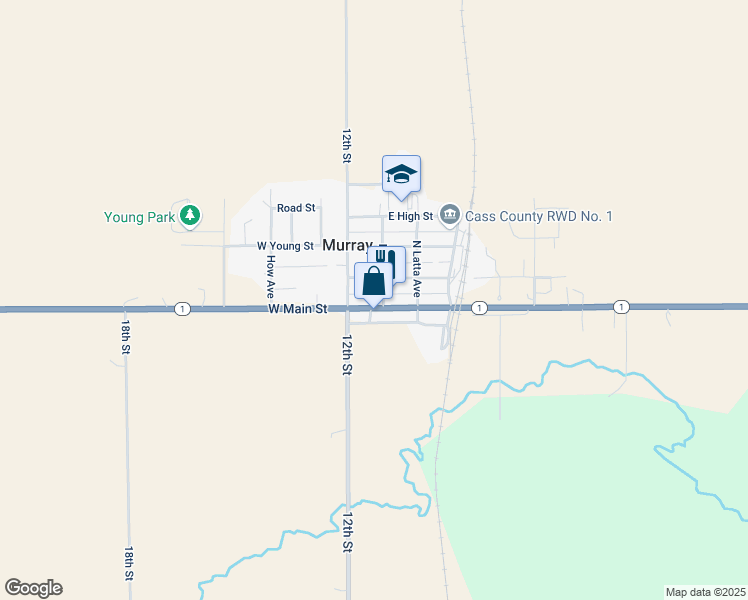 map of restaurants, bars, coffee shops, grocery stores, and more near 104 West Main Street in Murray