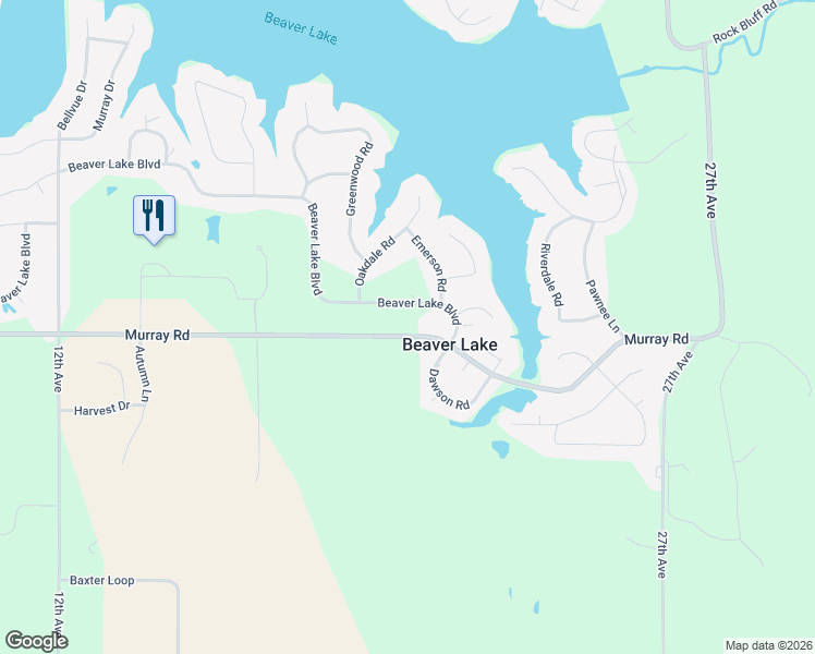 map of restaurants, bars, coffee shops, grocery stores, and more near 2114 Murray Road in Plattsmouth
