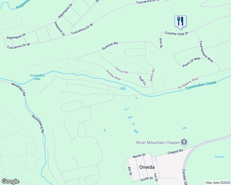 map of restaurants, bars, coffee shops, grocery stores, and more near 78 West Players Way in Hazleton
