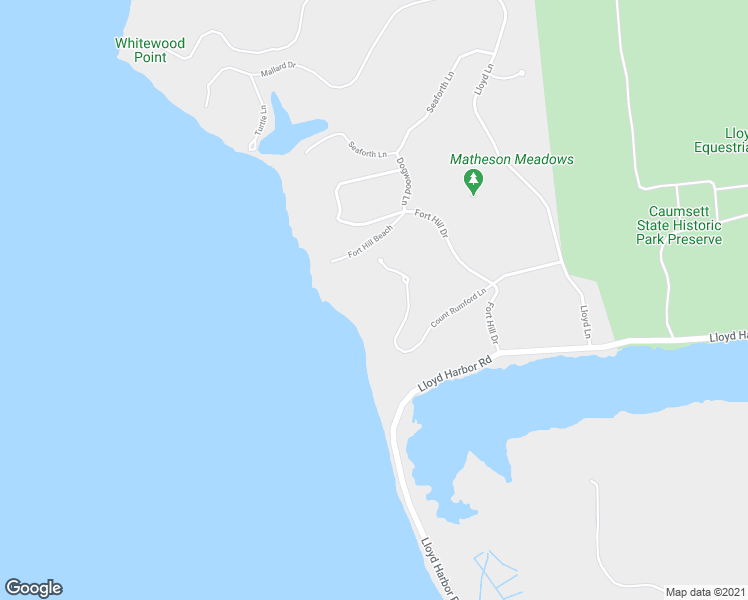 map of restaurants, bars, coffee shops, grocery stores, and more near 19 Count Rumford Lane in Lloyd Harbor