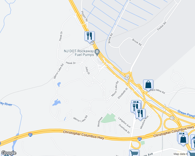 map of restaurants, bars, coffee shops, grocery stores, and more near 21104 Spruce Drive in Wharton
