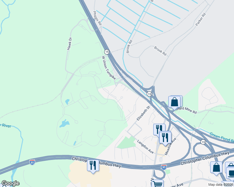 map of restaurants, bars, coffee shops, grocery stores, and more near 21104 Spruce Drive in Wharton