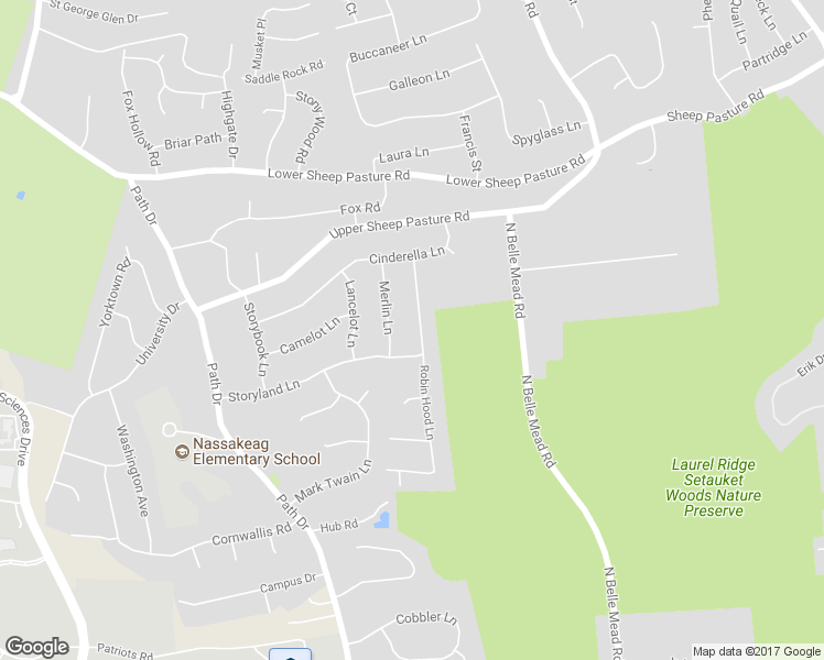 map of restaurants, bars, coffee shops, grocery stores, and more near 16 Robin Hood Lane in Setauket- East Setauket