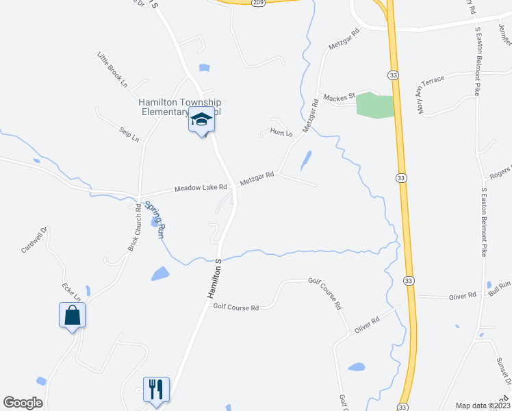 map of restaurants, bars, coffee shops, grocery stores, and more near 421 Hamilton South in Sciota