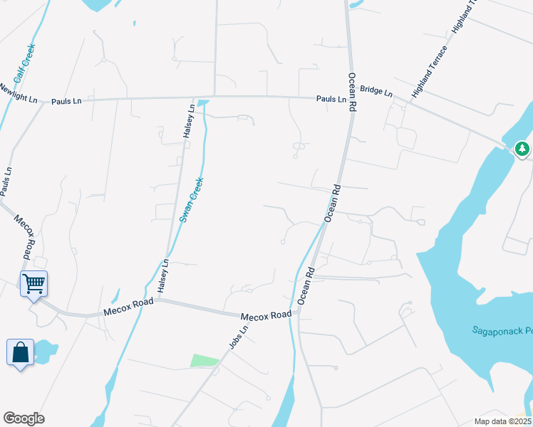 map of restaurants, bars, coffee shops, grocery stores, and more near 54 Bridgefield Road in Bridgehampton