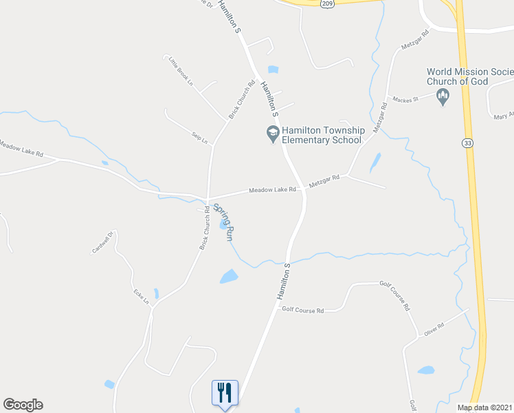 map of restaurants, bars, coffee shops, grocery stores, and more near 2578 Meadow Lake Road in Sciota