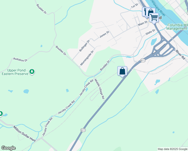 map of restaurants, bars, coffee shops, grocery stores, and more near 957 Jacoby Creek Road in Mount Bethel