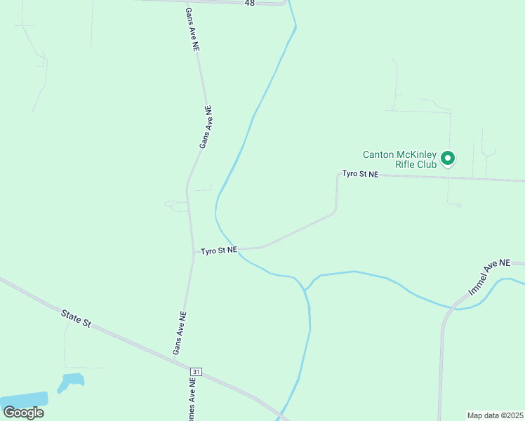 map of restaurants, bars, coffee shops, grocery stores, and more near 3925 Tyro Street Northeast in Canton