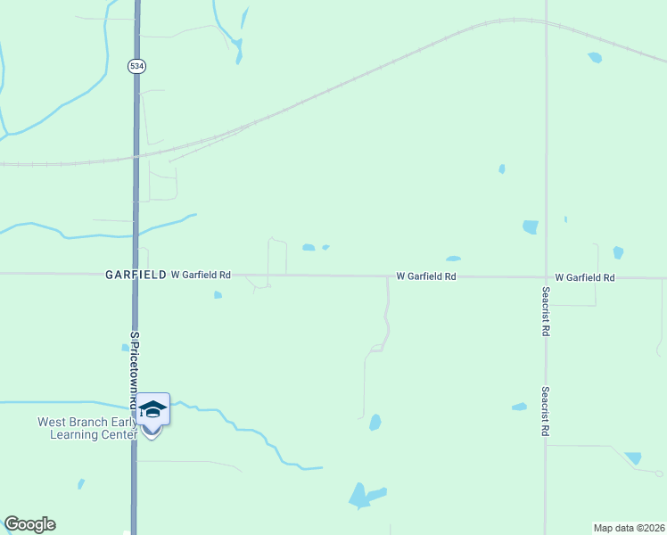map of restaurants, bars, coffee shops, grocery stores, and more near 15745 West Garfield Road in Salem