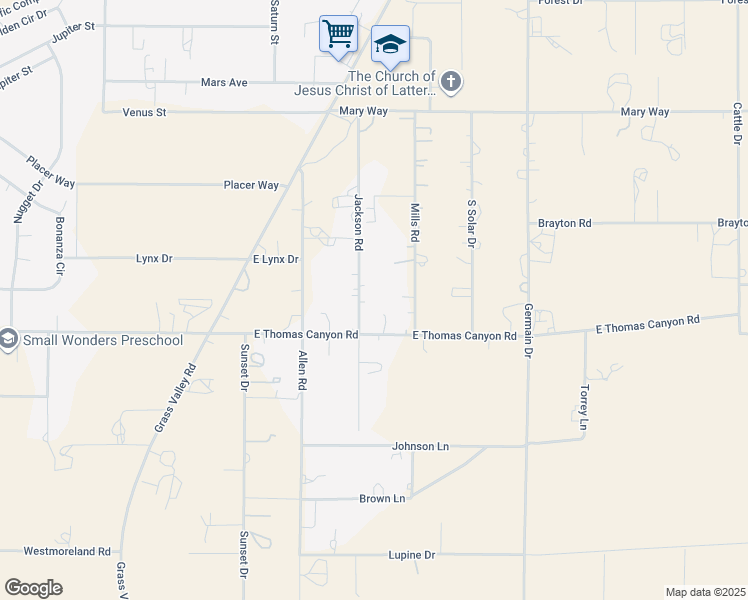 map of restaurants, bars, coffee shops, grocery stores, and more near 6405 Jackson Road in Winnemucca