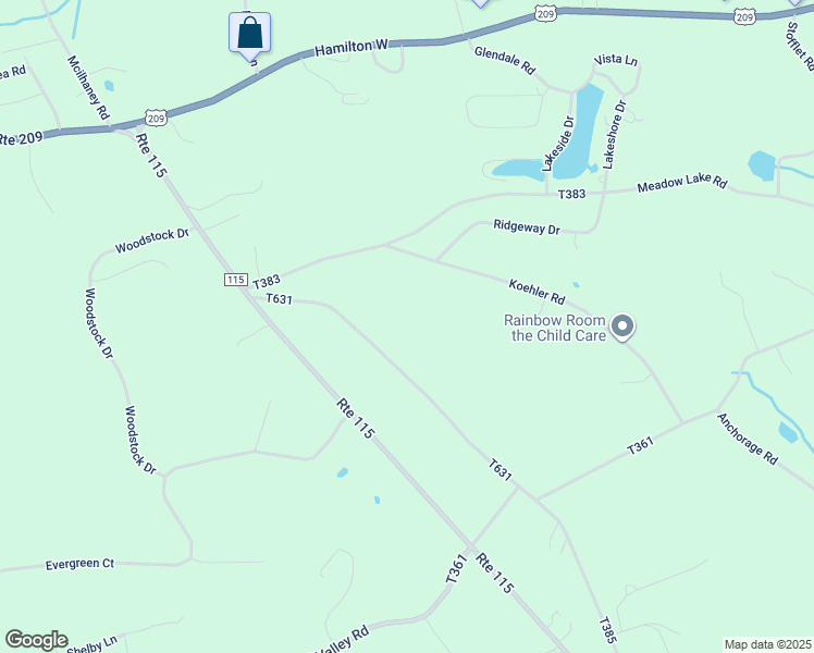 map of restaurants, bars, coffee shops, grocery stores, and more near 1744 Bonser Road in Saylorsburg