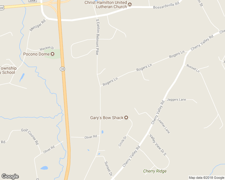 map of restaurants, bars, coffee shops, grocery stores, and more near 8 Rogers Lane in Saylorsburg