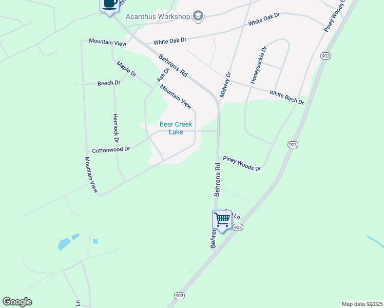 map of restaurants, bars, coffee shops, grocery stores, and more near 75 Mountain View in Jim Thorpe