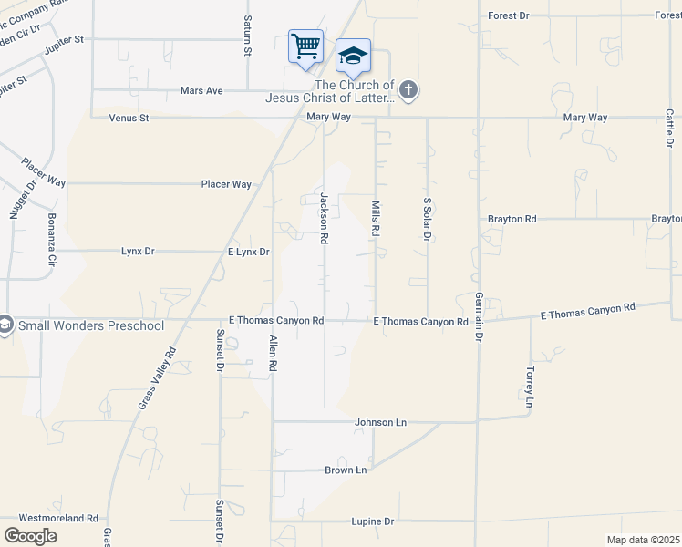 map of restaurants, bars, coffee shops, grocery stores, and more near 6405 Jackson Road in Winnemucca