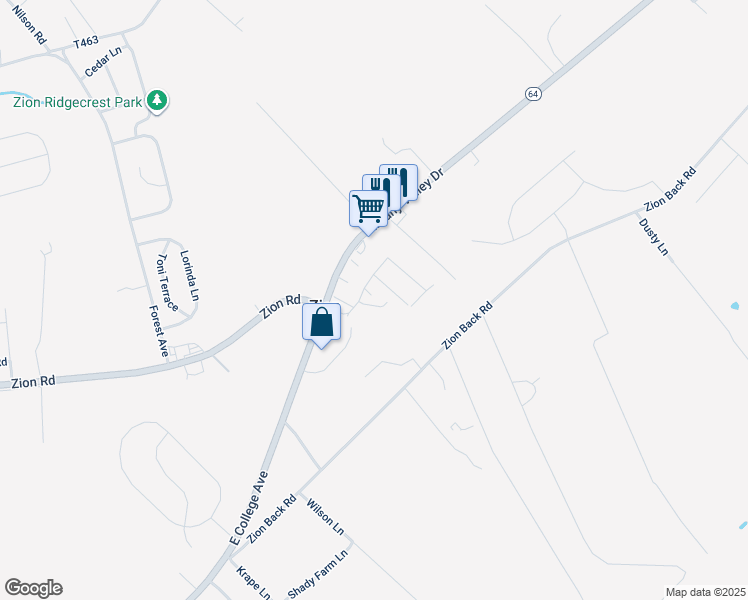 map of restaurants, bars, coffee shops, grocery stores, and more near 201 Fieldstone Lane in Bellefonte
