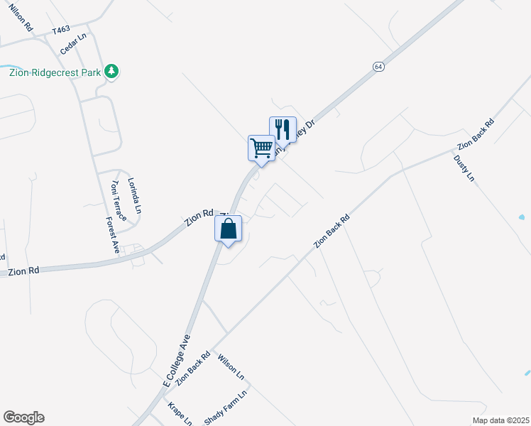 map of restaurants, bars, coffee shops, grocery stores, and more near 201 Fieldstone Lane in Bellefonte