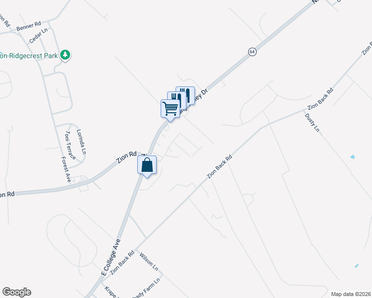 map of restaurants, bars, coffee shops, grocery stores, and more near 211 Pebble Lane in Bellefonte