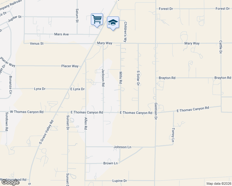 map of restaurants, bars, coffee shops, grocery stores, and more near 6405 Jackson Road in Winnemucca