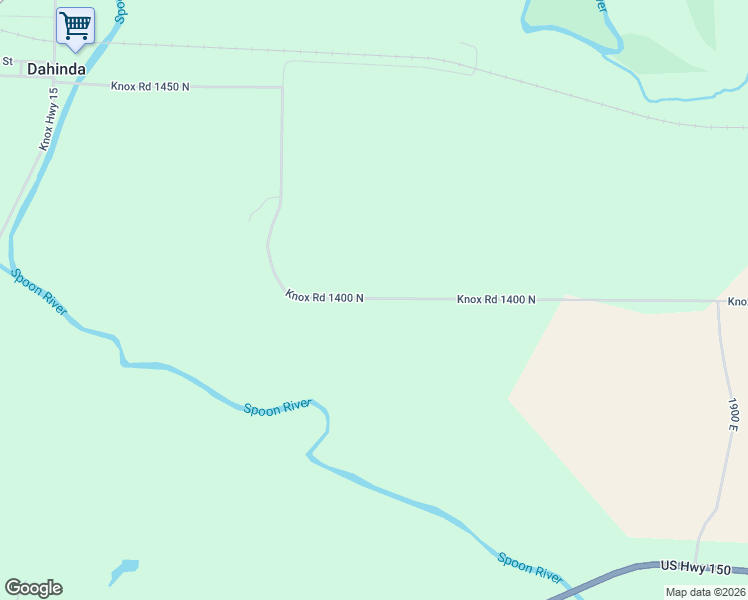 map of restaurants, bars, coffee shops, grocery stores, and more near 1841 Knox Road 1400 North in Dahinda