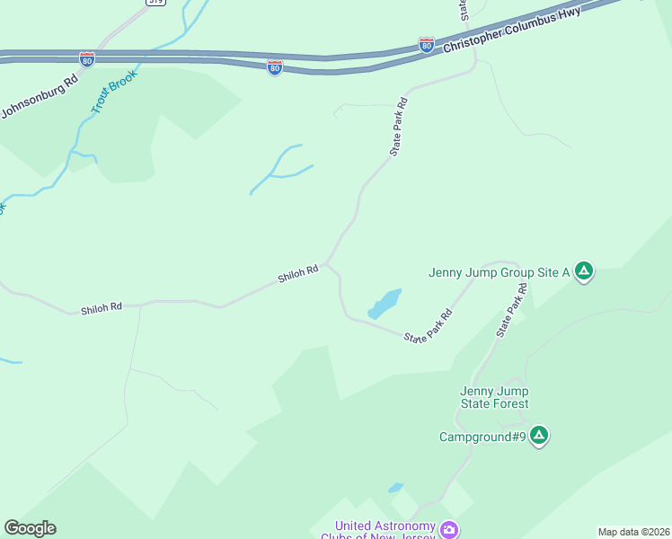 map of restaurants, bars, coffee shops, grocery stores, and more near 185 State Park Road in Blairstown