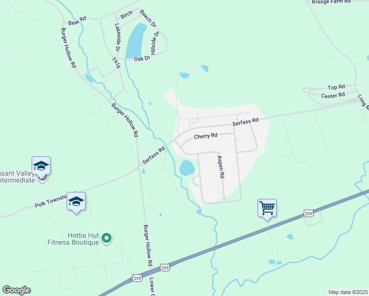map of restaurants, bars, coffee shops, grocery stores, and more near 3003 Pleasant View Drive in Kunkletown