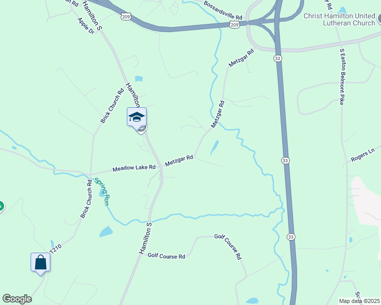 map of restaurants, bars, coffee shops, grocery stores, and more near 2641 Metzgar Road in Sciota
