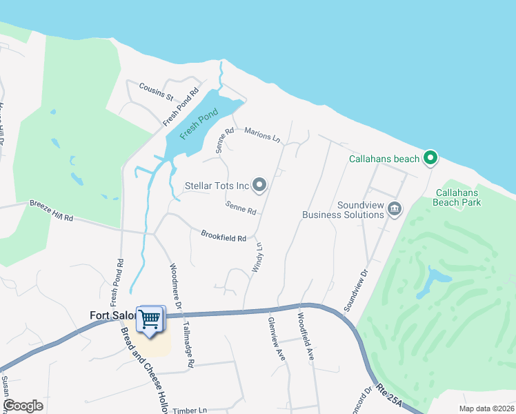 map of restaurants, bars, coffee shops, grocery stores, and more near 56 Senne Road in Northport