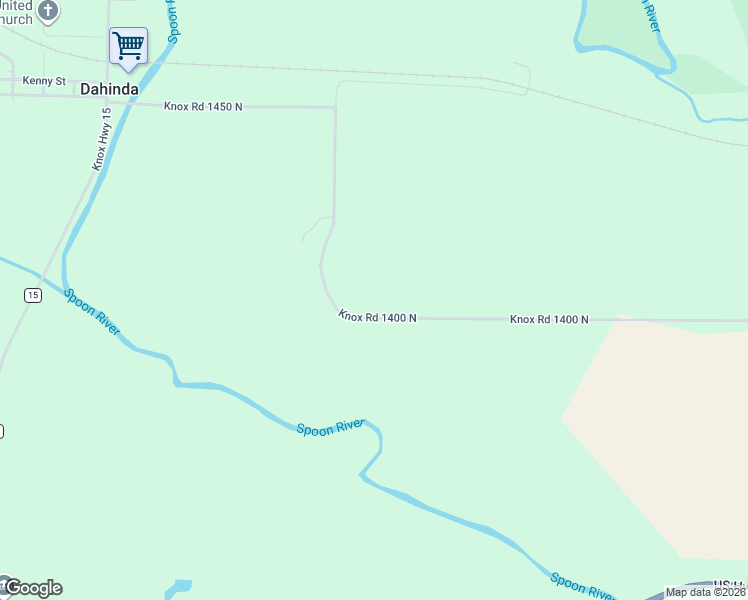 map of restaurants, bars, coffee shops, grocery stores, and more near 1811 Knox Road 1400 North in Dahinda