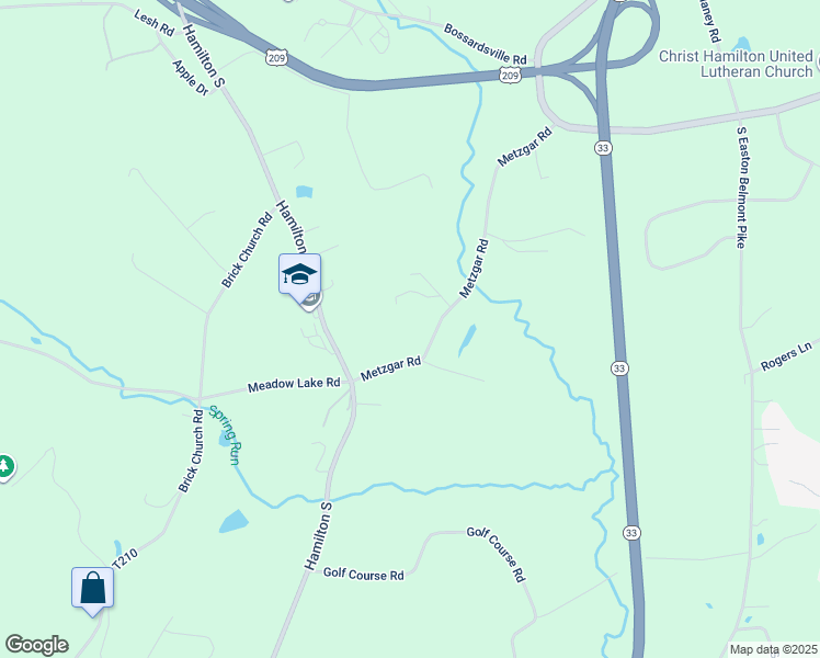 map of restaurants, bars, coffee shops, grocery stores, and more near 2647 Metzgar Road in Saylorsburg