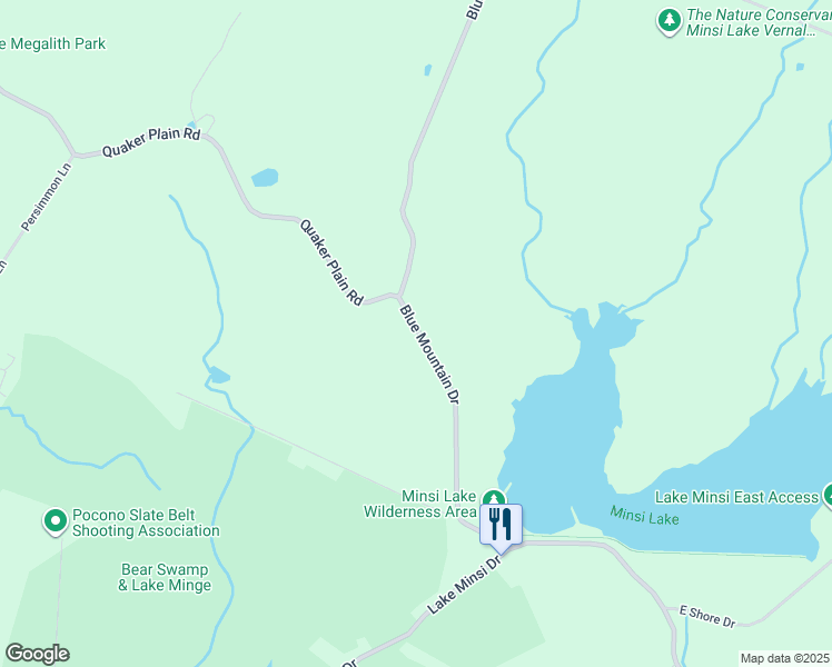 map of restaurants, bars, coffee shops, grocery stores, and more near 300 Blue Mountain Dr in Bangor