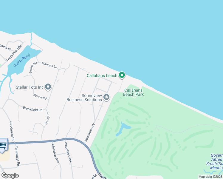 map of restaurants, bars, coffee shops, grocery stores, and more near 50 Soundview Drive in Northport